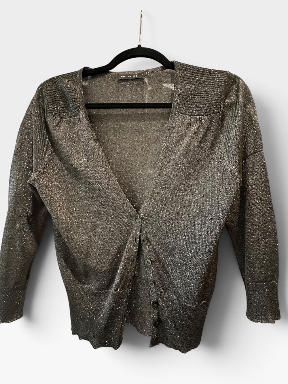 The Limited Metallic Bronze Knit Cardigan Size M